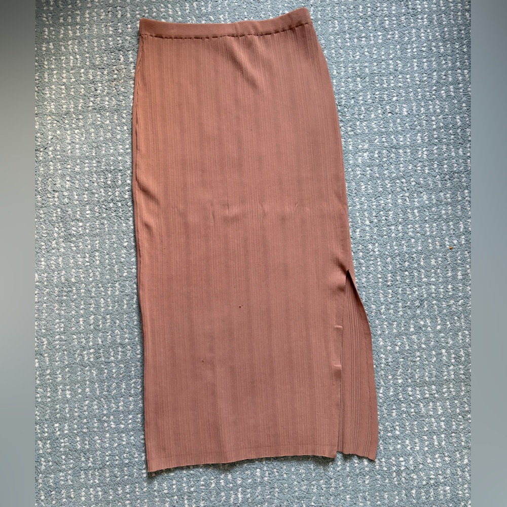 Rachel Zoe Peach Pleated Skirt